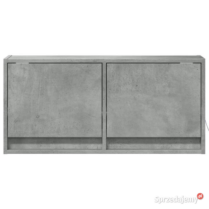 Ścienna szafka TV z LED szarość betonu 80x31x35 Warszawa