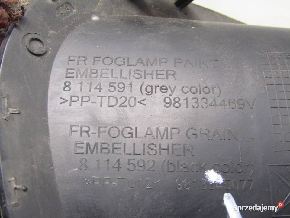 KRATKA OSŁONA HALOGENU ZDERZAKA LEWA CITROEN C3 lubelskie