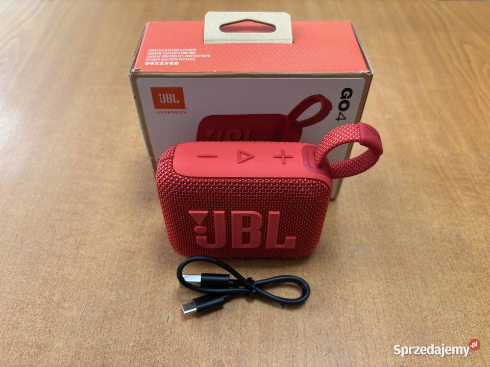 Głośnik bezprzewodowy JBL GO 4 Bluetooth Red Słuchawki i głośniki Elbląg sprzedam