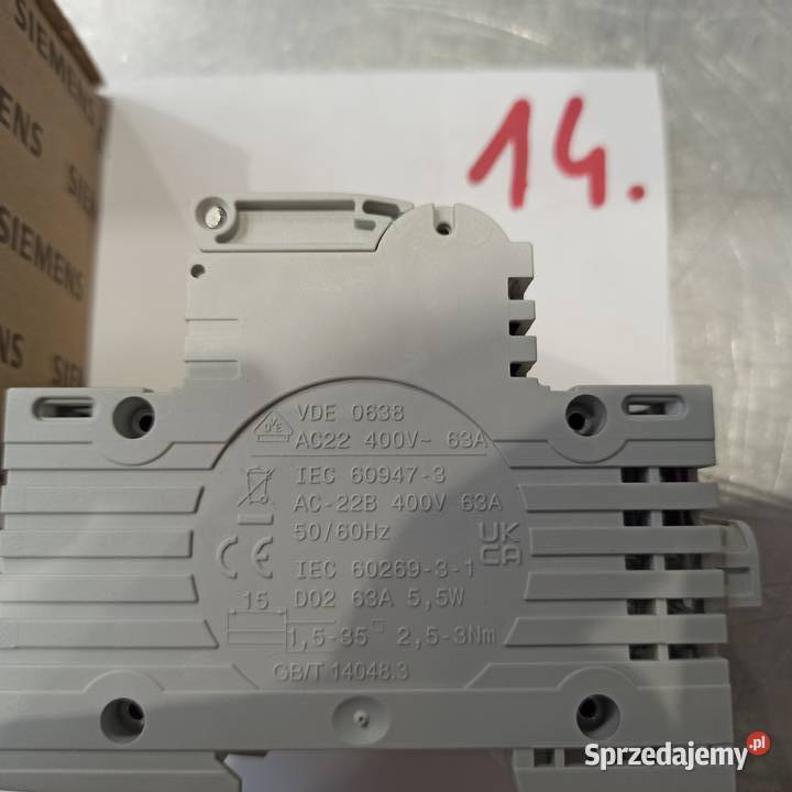 Rozłącznik 5SG7 D02 63A 2P 5SG7123 SIEMENS Gliwice