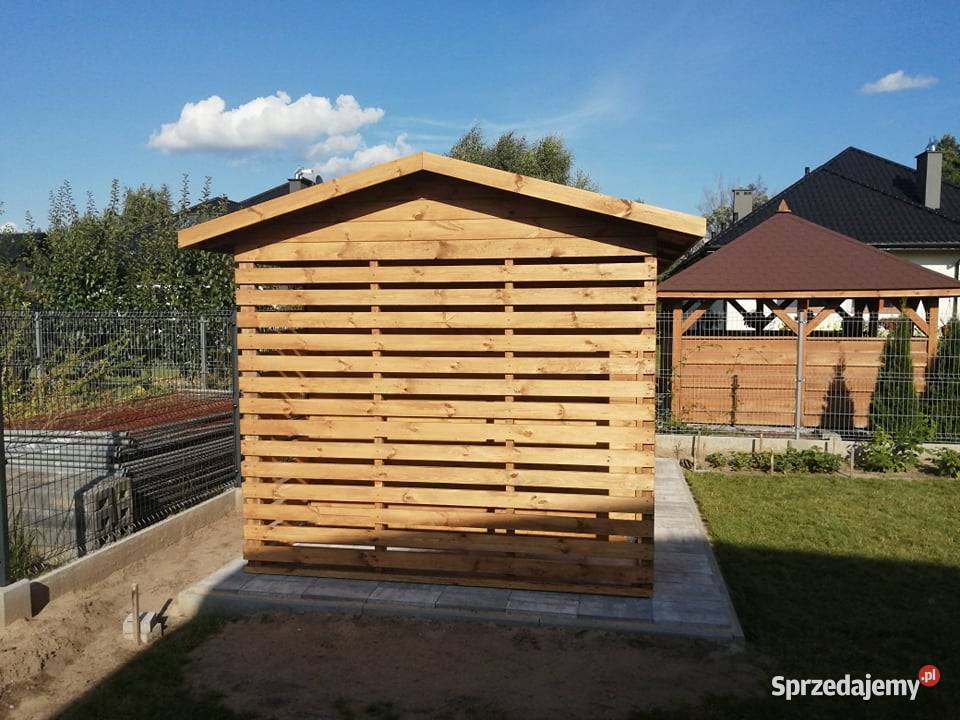 Domek narzędziowy z pomieszczeniem na kosze Sochaczew