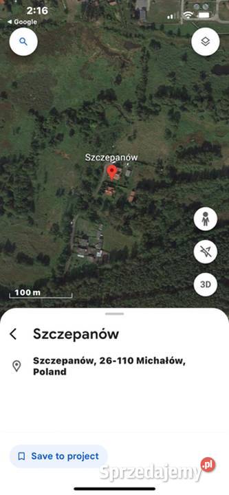 Działka zalesiona nad rzeka Kamienna