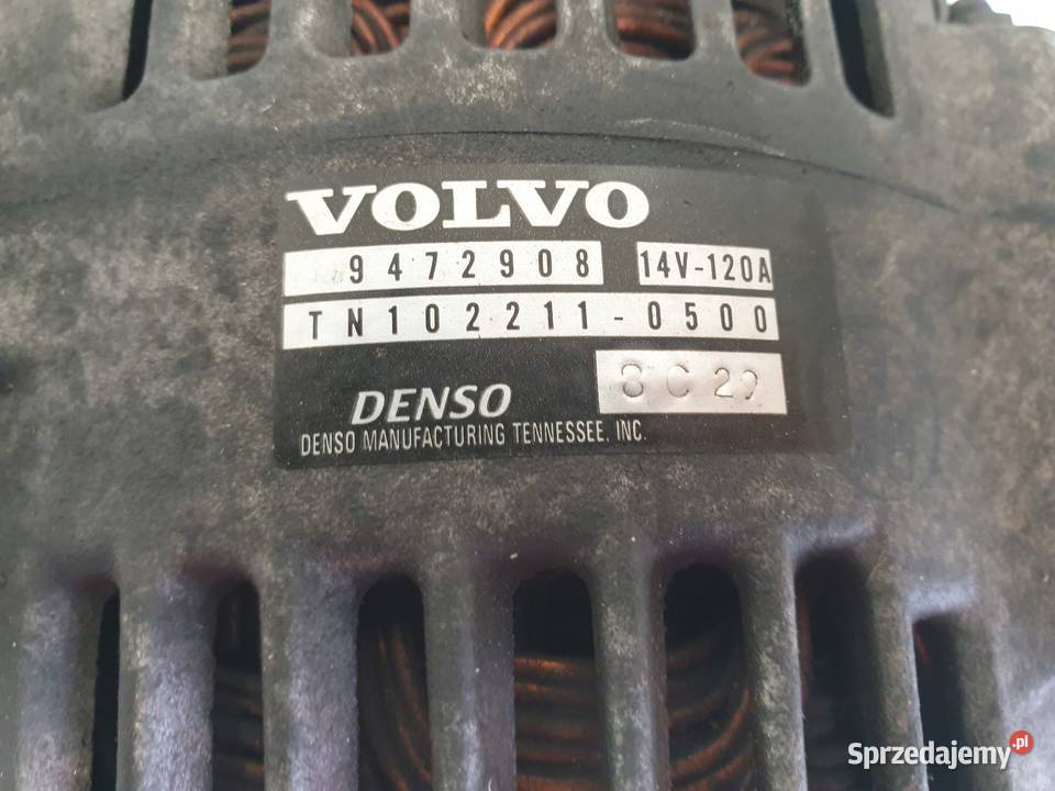 ALTERNATOR Volvo V40 S40 20 T 9472908 120A Układ elektryczny silnika Chełm