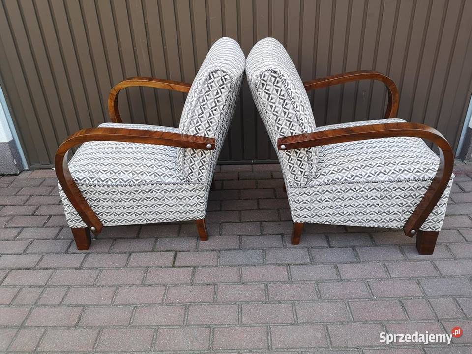 Stare Fotele ARTDECO Orzech Polskie Antyk Swarzędz