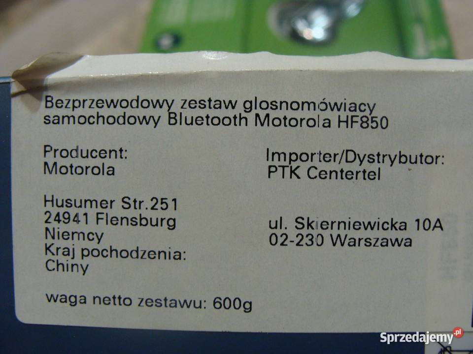 Motorola Bluetooth Handsfree Car Kit HF850 Nowa Warszawa Sprzedajemy.pl