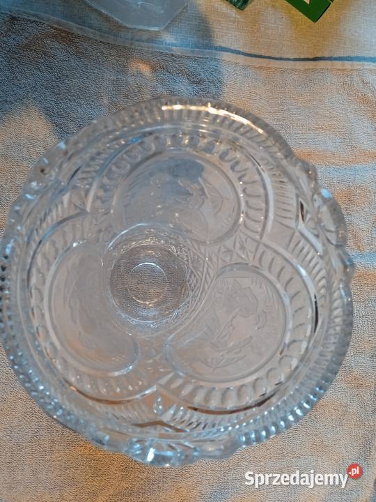 Duży wazon Bohemia wzór scenka rodzajowa retro wielkopolskie