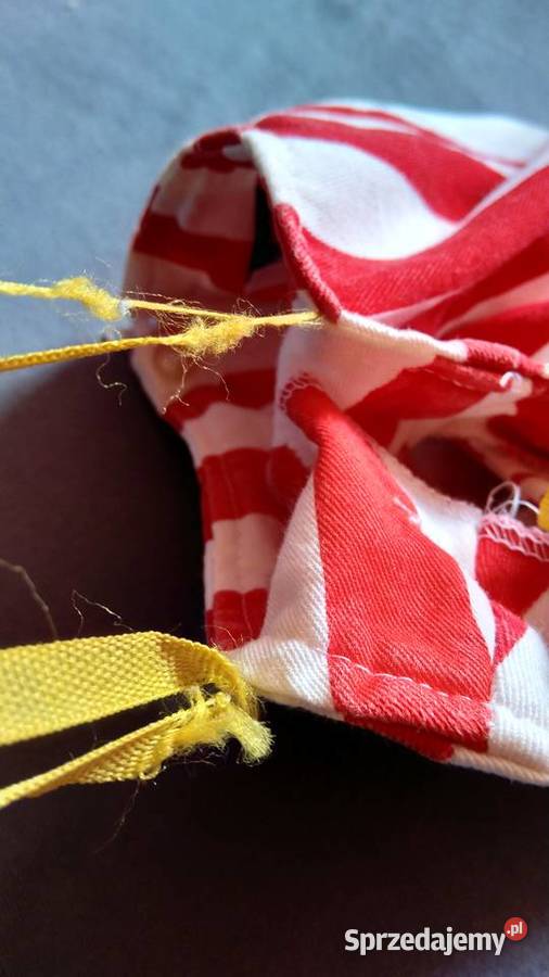 Biało czerwona spódnica mini w paski 100 bawełna