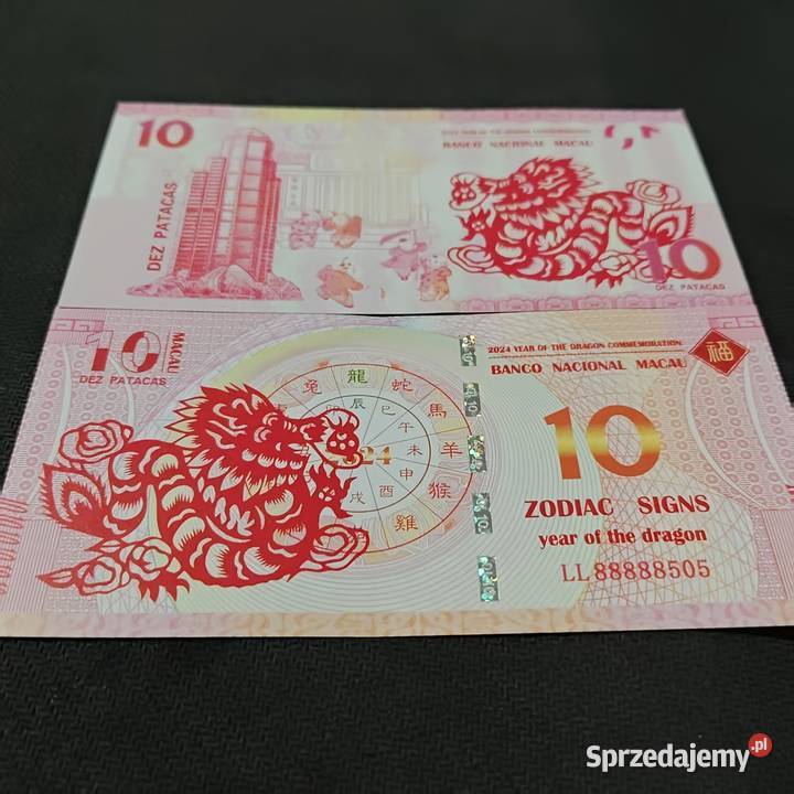 BANKNOT 10 PATACAS MAKAU SMOKA 2024 Warszawa