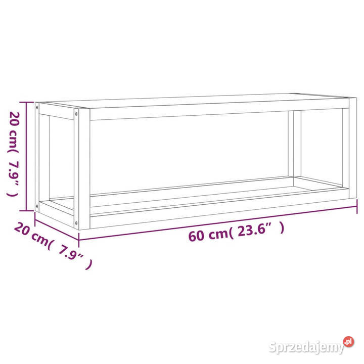 Wieszak na ręczniki 60x20x20 drewno orzecha Warszawa