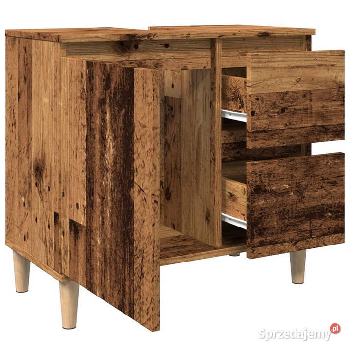 Szafka pod umywalkę stare drewno 65x33x60
