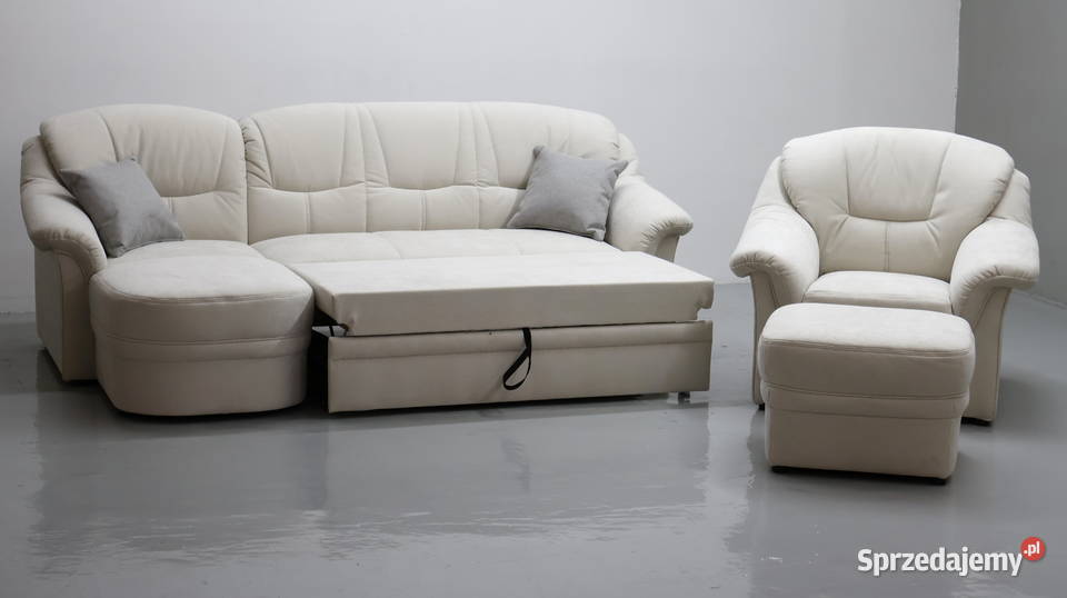 TŁG DESIGN NAROŻNIK funkcja spania fotel PUFA Komplety wypoczynkowe Poznań