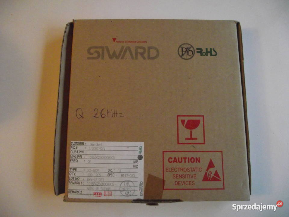 26MHz Kwarc SMD SX4025 prod Siward 26 MHz SMD Pozostałe Puszczykowo