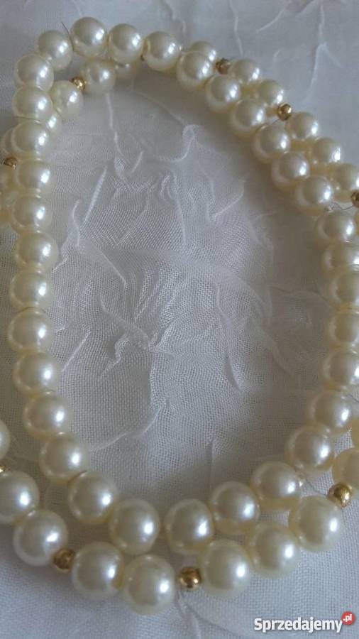 BRANSOLETA Z PODWÓJNYCH PEREŁ Piła