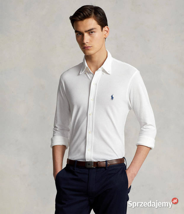 Koszula męska Ralph Lauren bawełniana biała Białystok