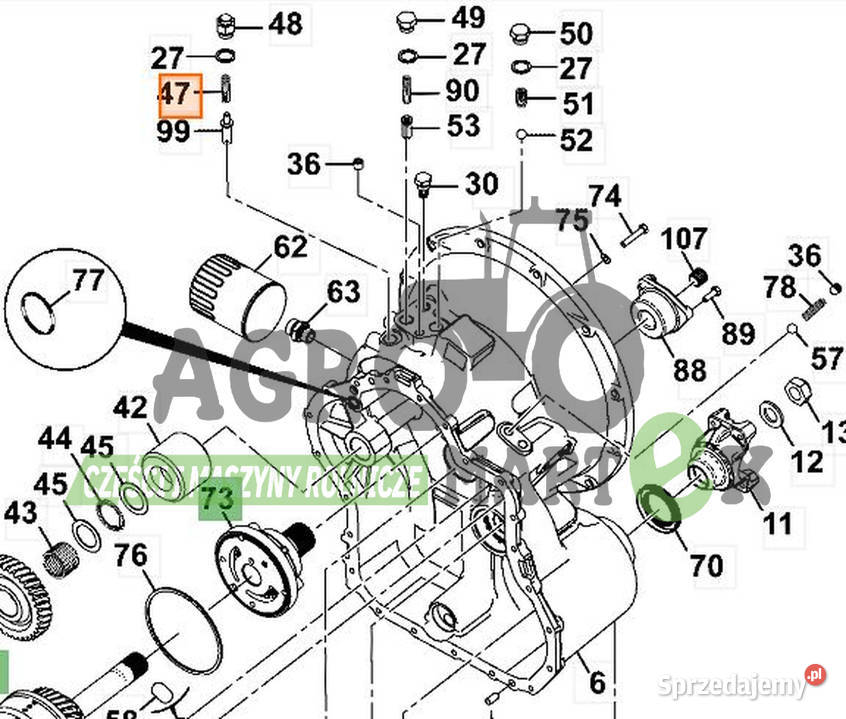 814M5695 814M5695 SPRĘŻYNA JCB nieuszkodzony Części zamienne