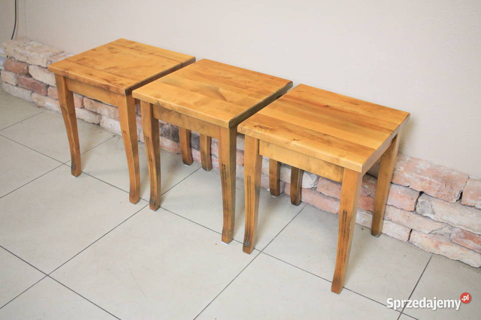 Taboret lite drewno piękne wykonanie