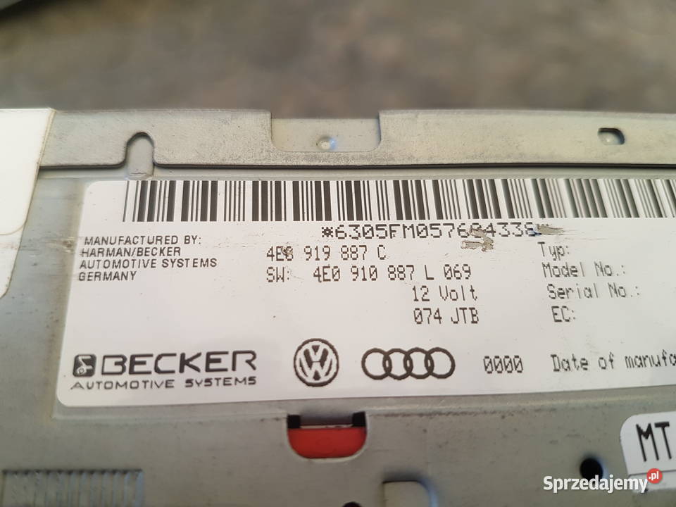 AUDI A6 C6 A8 CZYTNIK NAWIGACJI NAVI DVD Turkowice