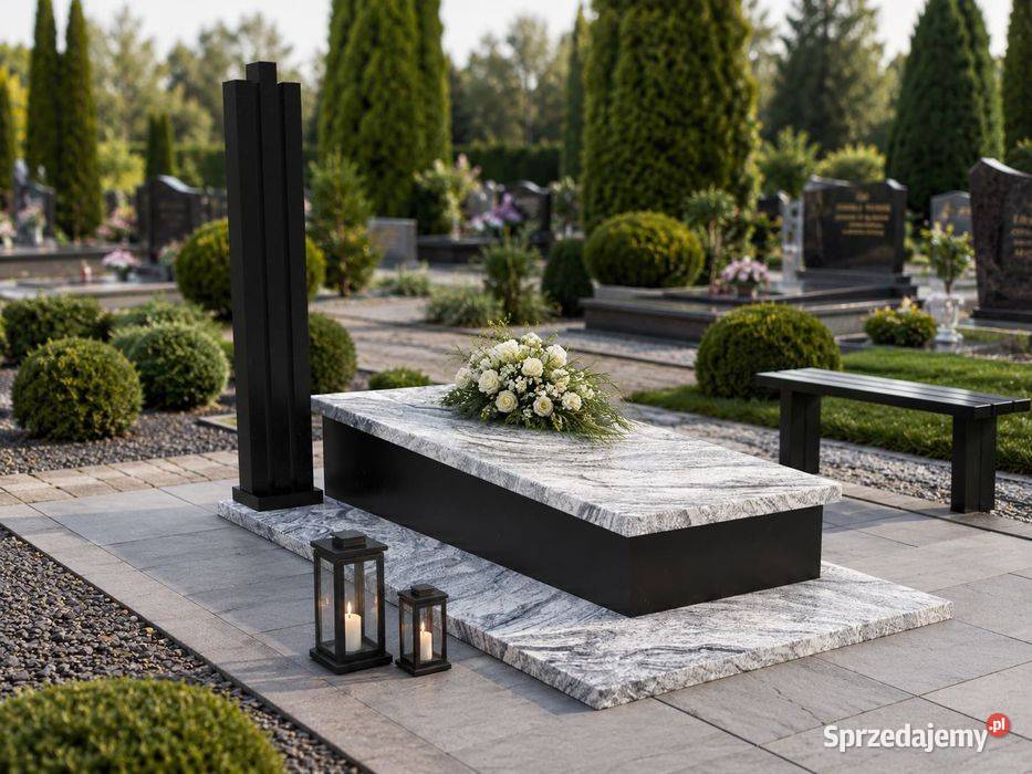 Nagrobek Granitowy Pojedynczy Premium Sarkofag z Mieleszynek sprzedam
