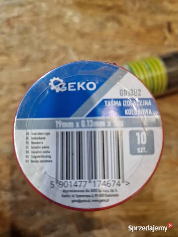 Taśma izolacyjna kolorowa 19mm x 013mm x 5m Głogowa