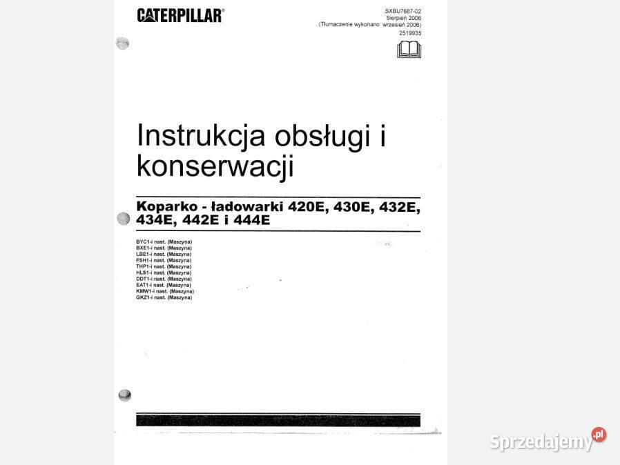 CATERPILLAR 442E444E instrukcja obsługi DTR sprzedam