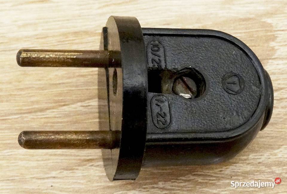 Wtyk wtyczka sieciowa bakelitowa KWE W9 A22 10 A Gliwice