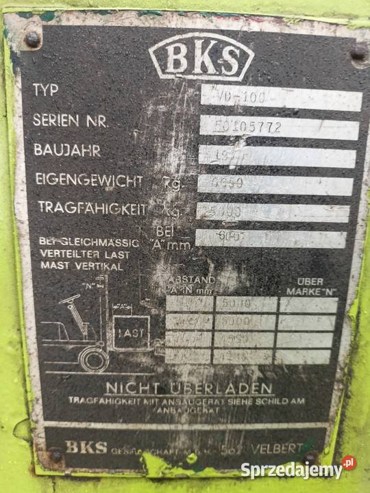 wózek widłowy BKS VD100 wielkopolskie Teodorowo