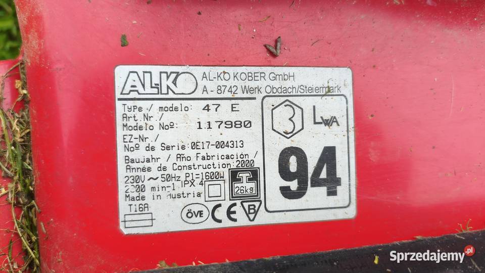 Kosiarka elektryczna ALKO 4801 EZ świętokrzyskie Makoszyn