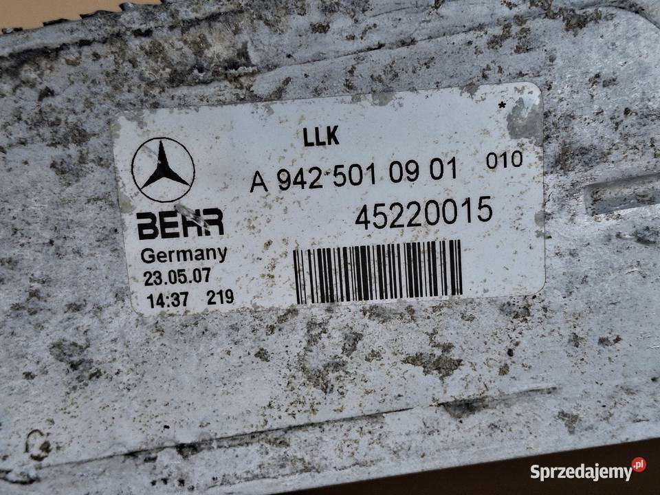 MERCEDES ACTROS MP2 MP3 INTERCOOLER CHŁODNICA Bieleń