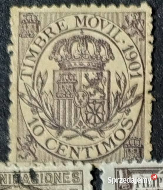 Hiszpania 1901 Znaczek skarbowy CZYSTY Radomsko