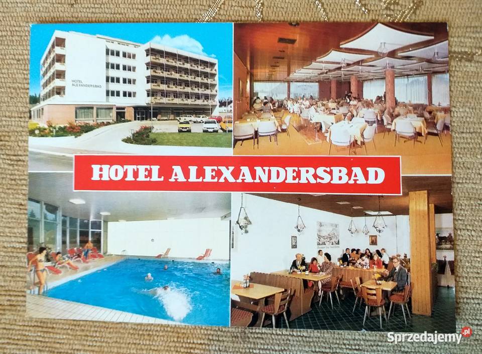 WIDOK NA WNĘTRZE I BUDYNEK HOTELU ALEXANDERSBAD Piszczac sprzedam