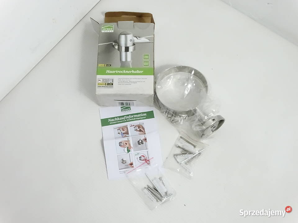 Uchwyt na suszarkę do włosów Home Ideas Wenko Akcesoria meblowe Biłgoraj sprzedam