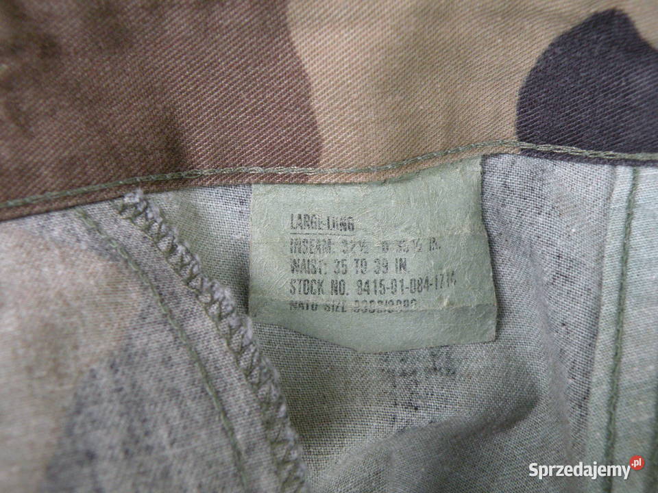Spodnie BDU woodland large long NYCO 87r Wrocław sprzedam