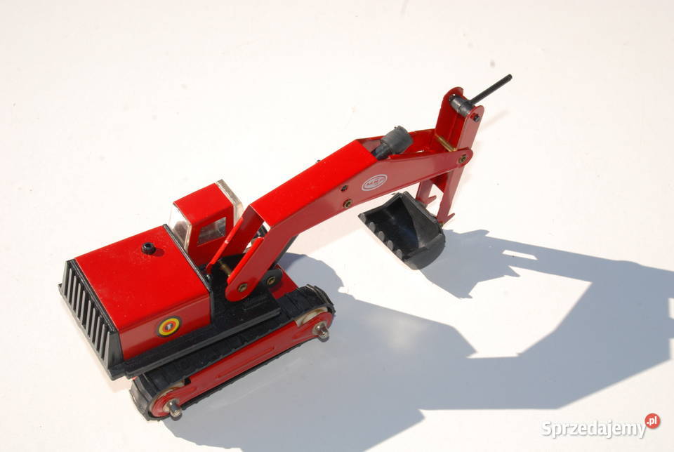Stara zabawka koparka ładowarka metalowy MIR Cieszyn