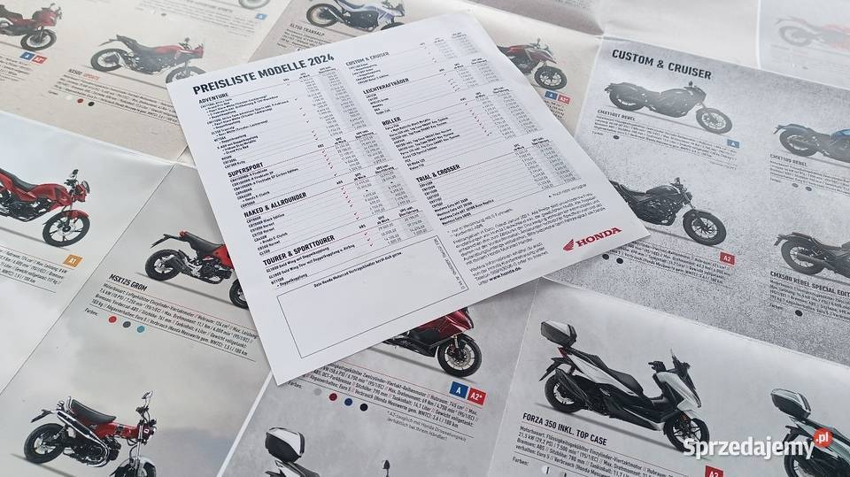 HONDA Dax Forza CBR CMX i inne Program modeli śląskie Bytom sprzedam
