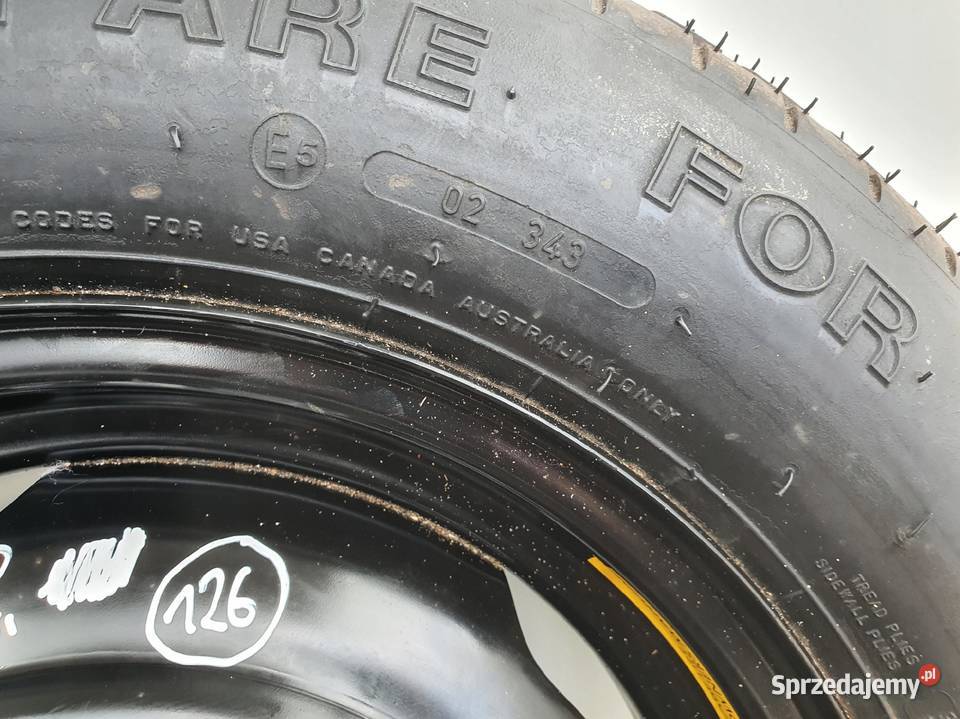 Volvo 240 940 740 KOŁO ZAPASOWE Zapas 16580 R14 Średnica 14" Samochodowe Rudka