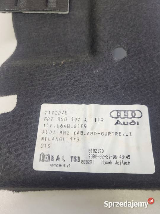 TAPICERKA ŚCIANY LEWY T AUDI A3 CABRIO Przystajń