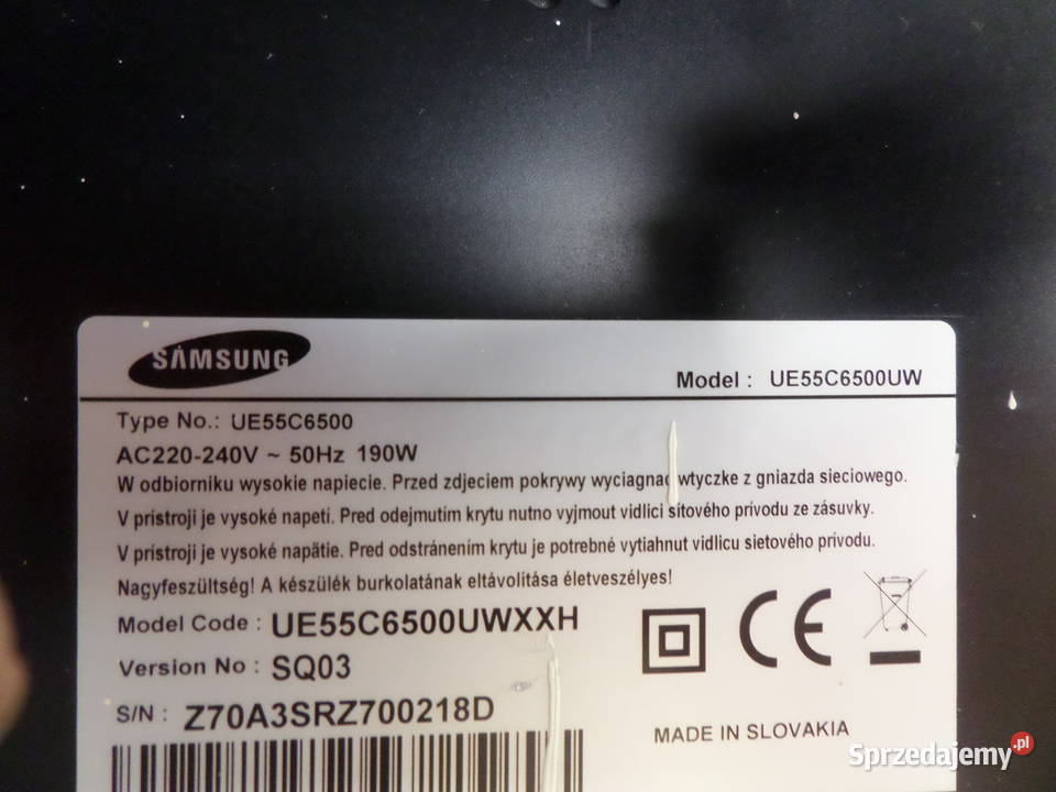 Samsung 55 UE55C6500gwarancja 6 miesiecy 55cale Kalisz