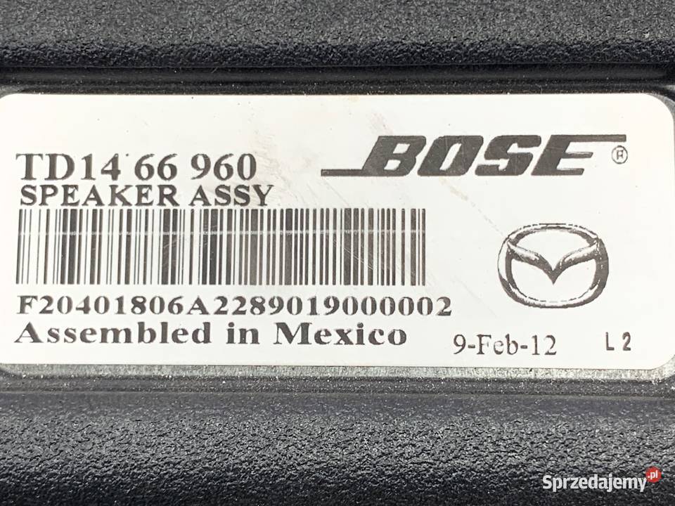 SUBWOOFER MAZDA CX9 TD1466960 SUV GŁOŚNIK Części samochodowe