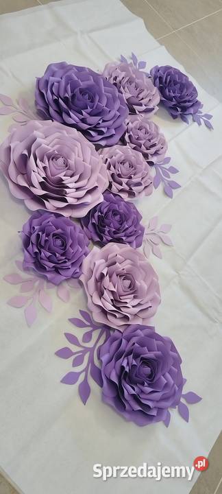 Zestaw kwiatów z papieru 3D Jaroszyn-Kolonia
