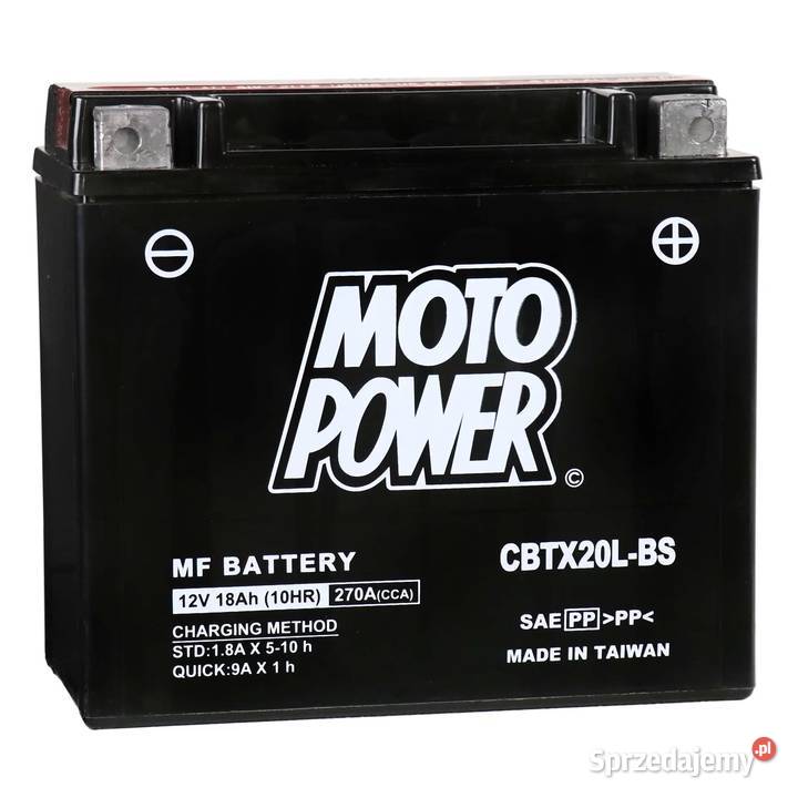 Akumulator motocyklowy MotoPower CBTX20LBS 12V Akumulatory motocyklowe sprzedam
