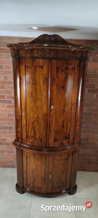 Piękny kątnik biedermeier antyk Łagów