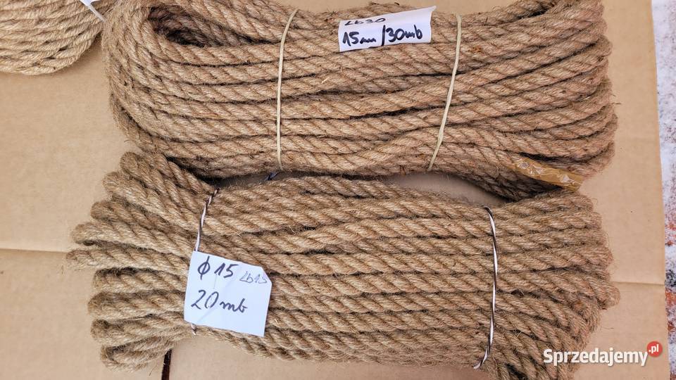 Lina jutowa 17mm 20m różne dlugosci lin 30m 50m