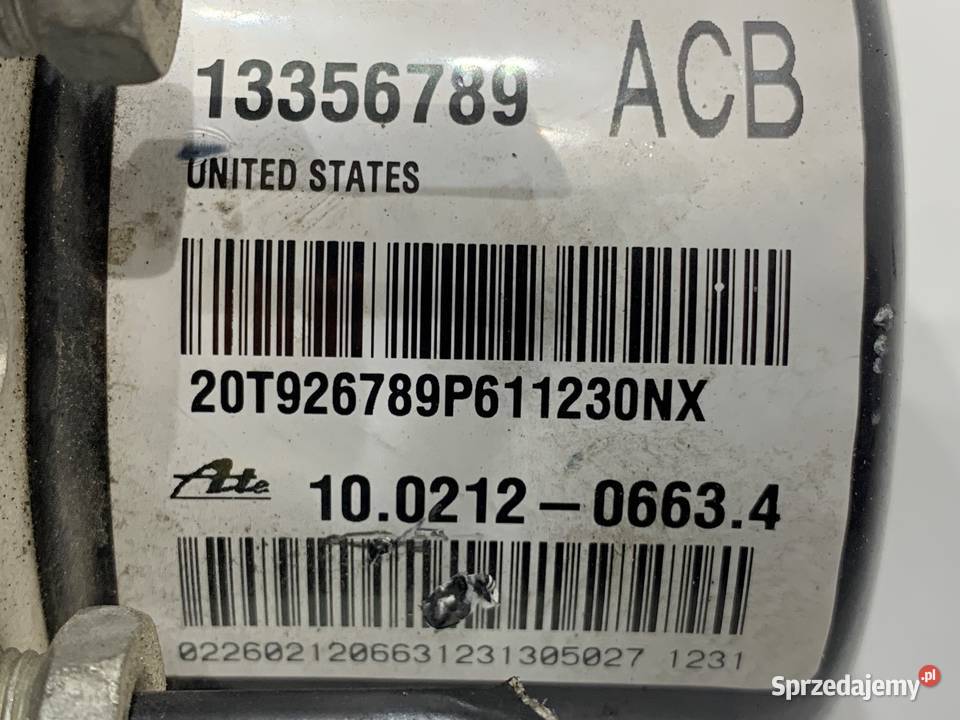 POMPA ABS OPEL ASTRA J 13356789 17 125 0915