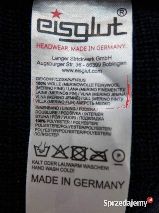 Czapka Męska Wełniana 100 Wełna Merino Granatowa Łomża
