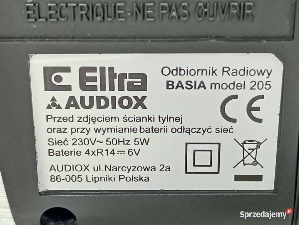Radio Eltra Audiox Basia 205