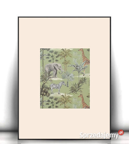 boho plakat A4 zwierzęta obrazek do domu afryka Opole