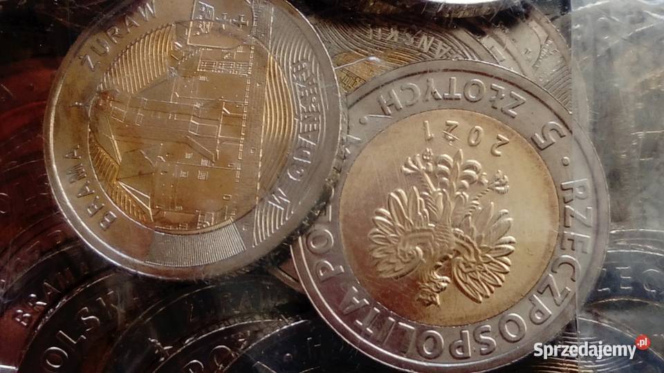 Moneta okolicznościowa 5 2021 r Brama żuraw w Numizmatyka wielkopolskie
