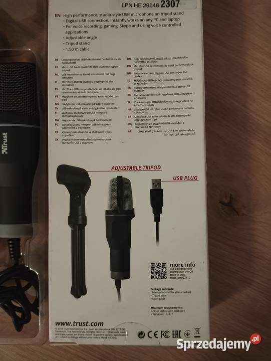 Mikrofon Trust Voxa USB trójnóg Ostrów Wielkopolski