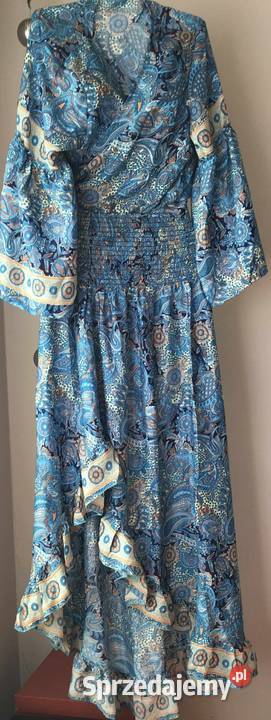 Komplet BOHO bluzka spódnica jedwab 12 kolorów Warszawa