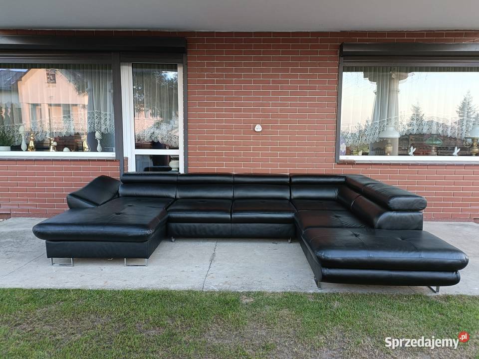 Sprzedam narożnik ze skóry Komplety wypoczynkowe